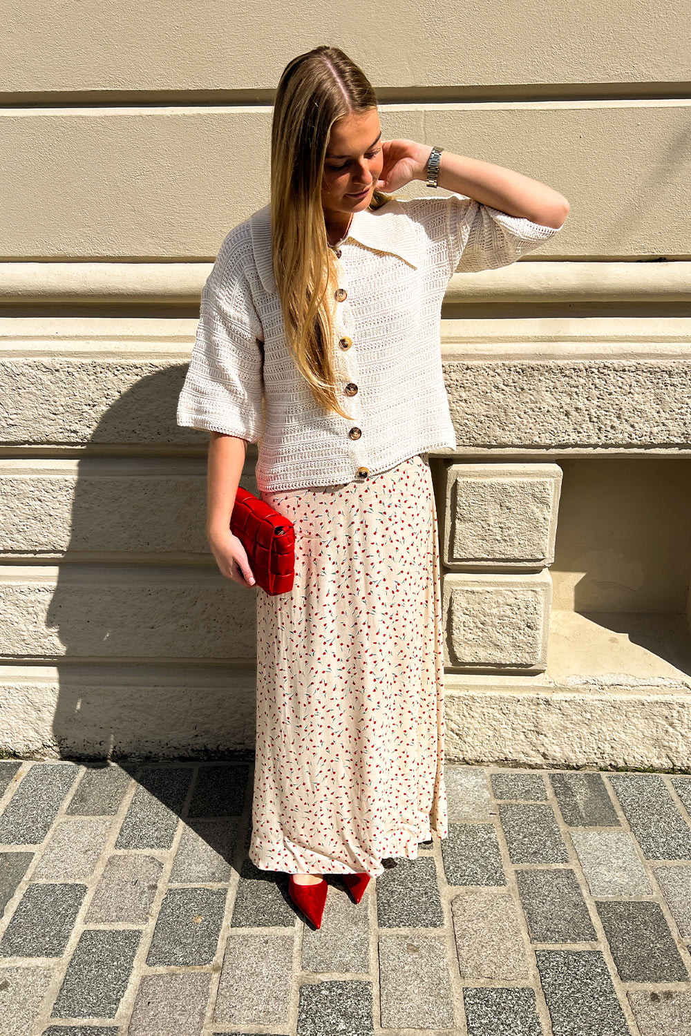 Shira Knit Cardigan Ivory