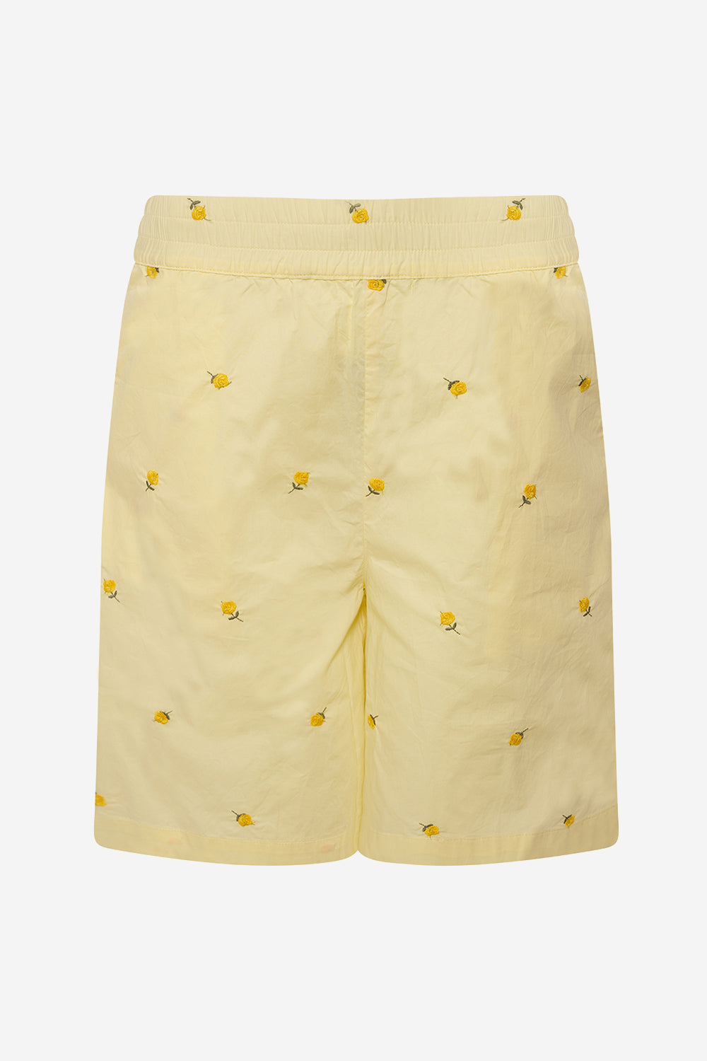 Noellas Asia Shorts Pale Yellow W/ Flower. Køb Shorts hos www.noellafashion.dk