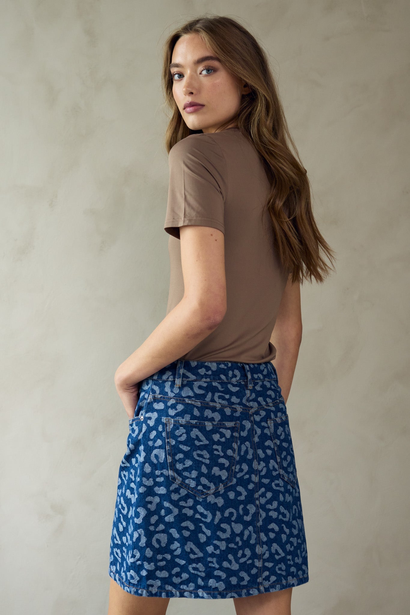 Kambria Skirt Mid Blue Wash