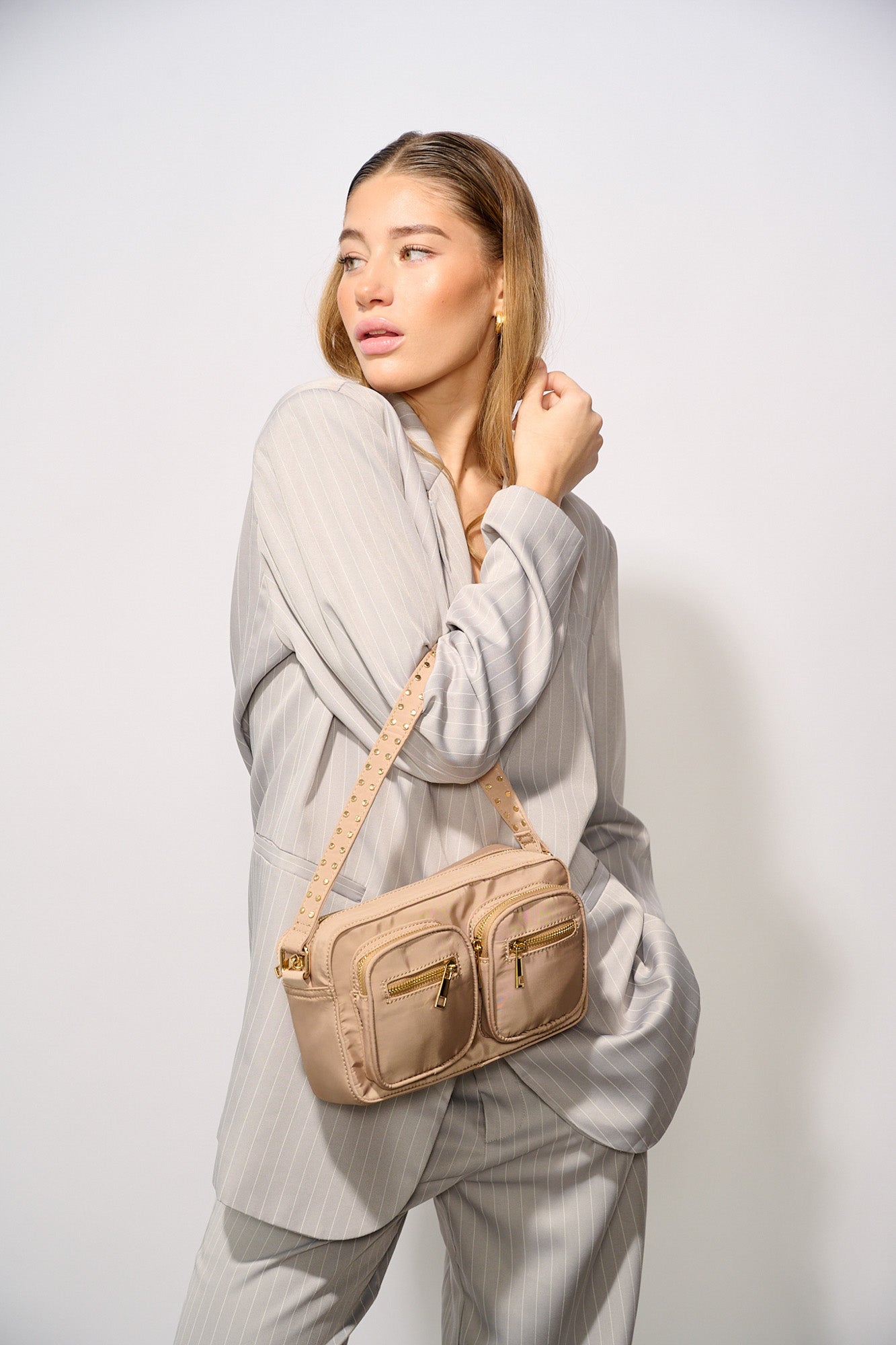 Celina Nylon Bag Beige