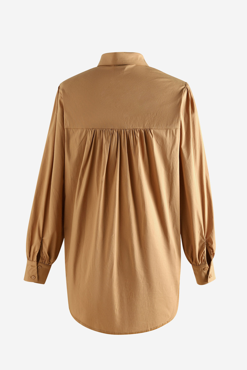 Tate Shirt Cotton Poplin Camel