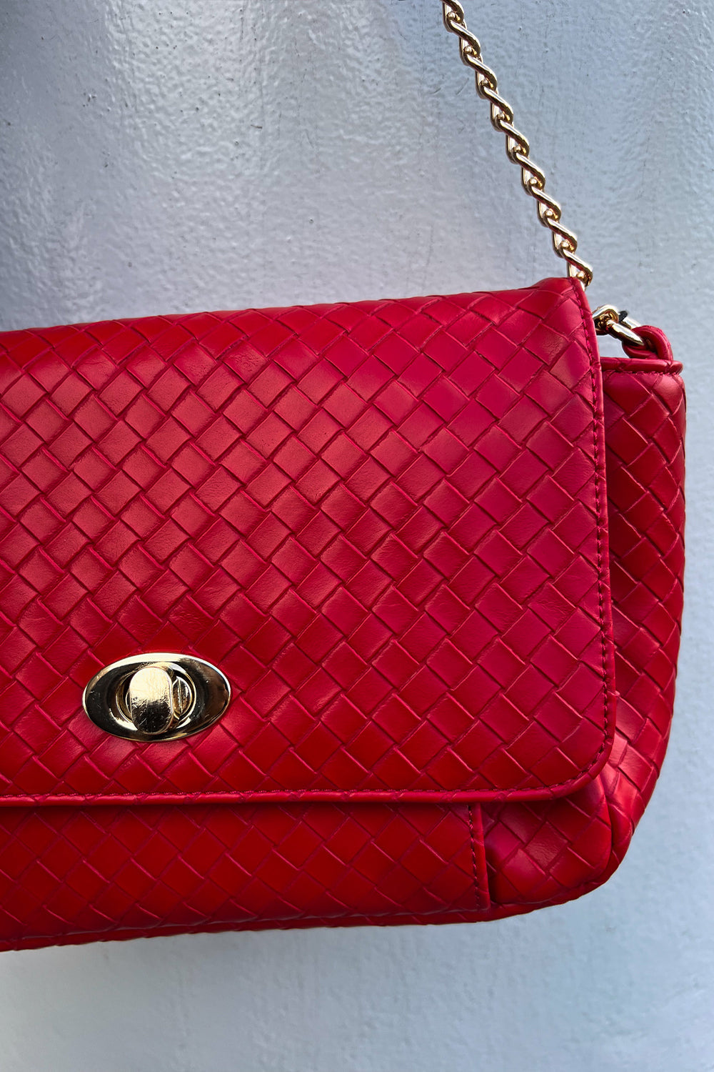 Teagan Braided Bag Red Braided