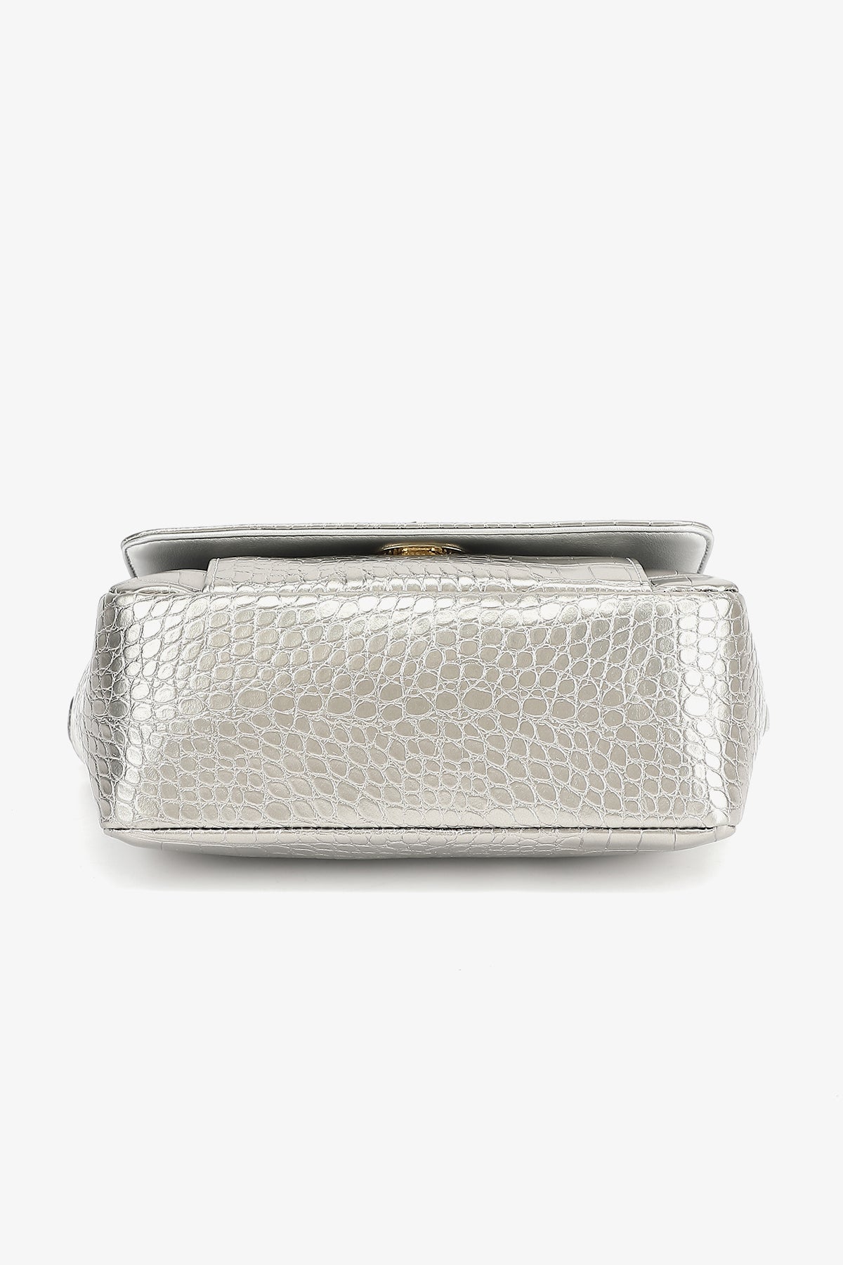 Teagan Croco Bag Silver Croc