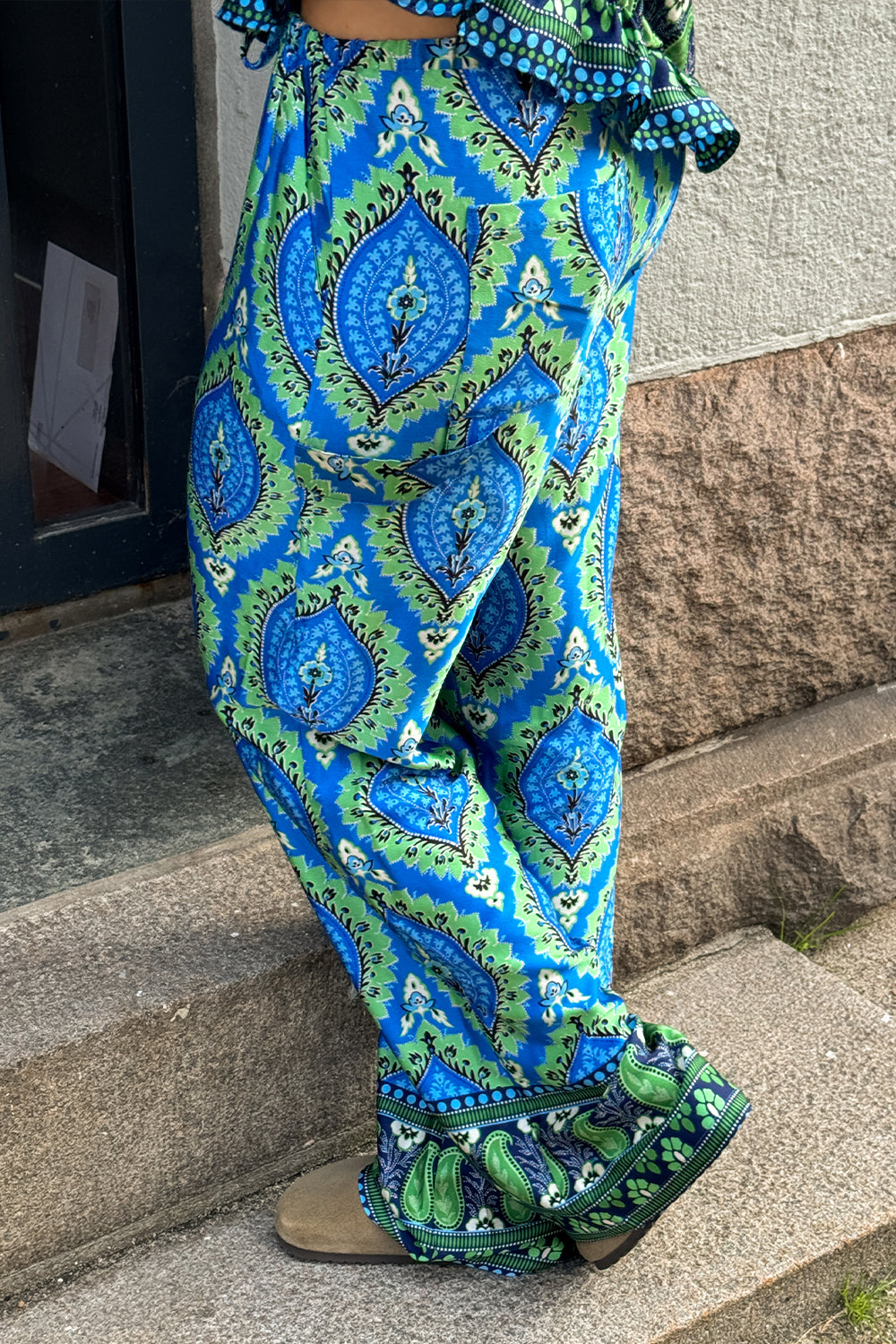 Sally Pants Trisha Blue Print