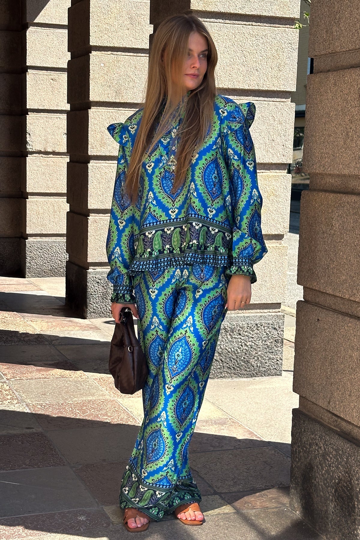 Sally Pants Trisha Blue Print