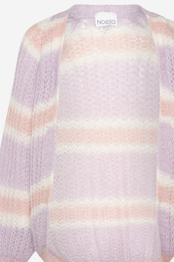 Vera Knit Cardigan Lilac/Rose/White Mix