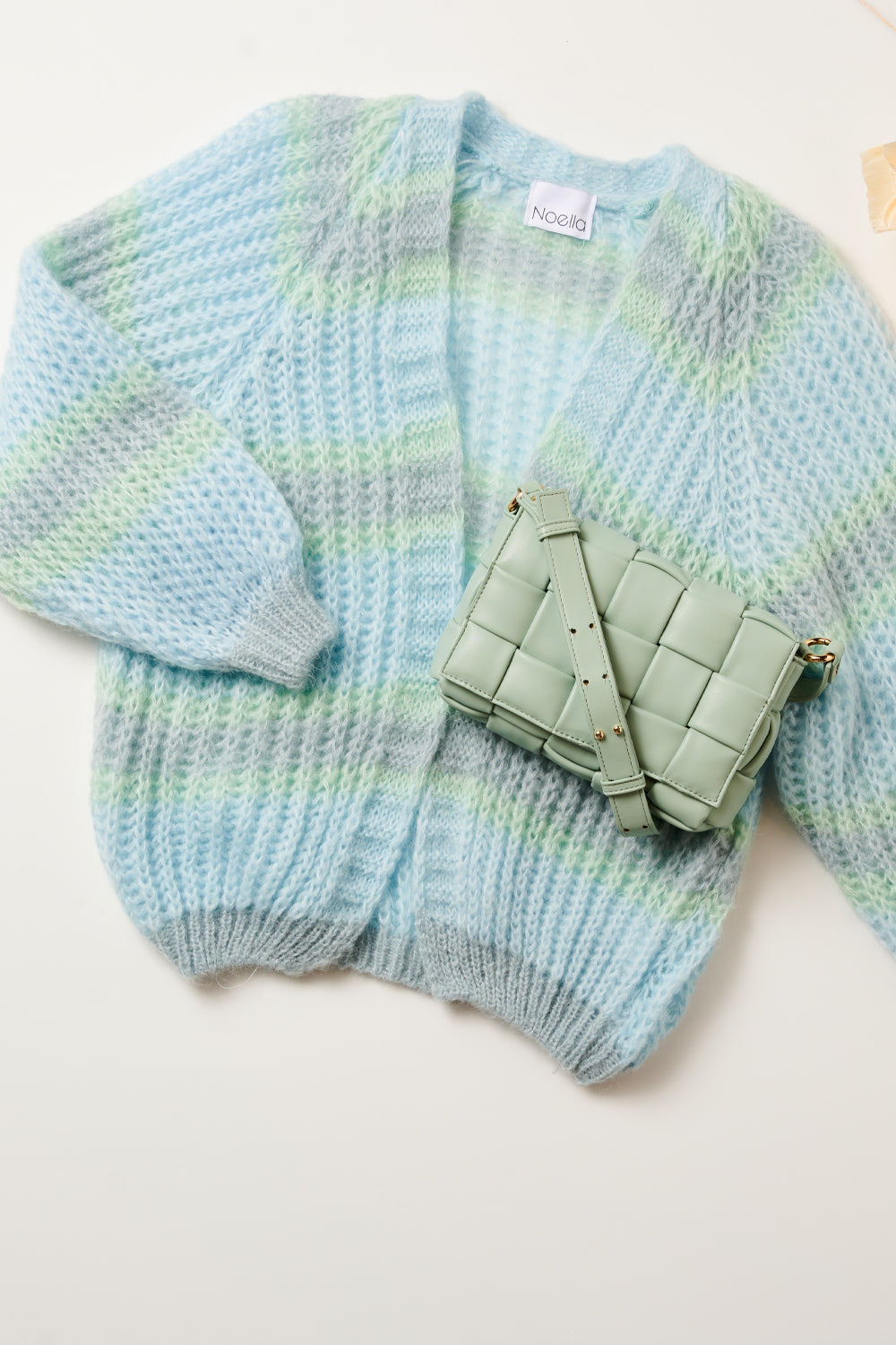 Vera Knit Cardigan Light Blue/Blue/Mint Mix