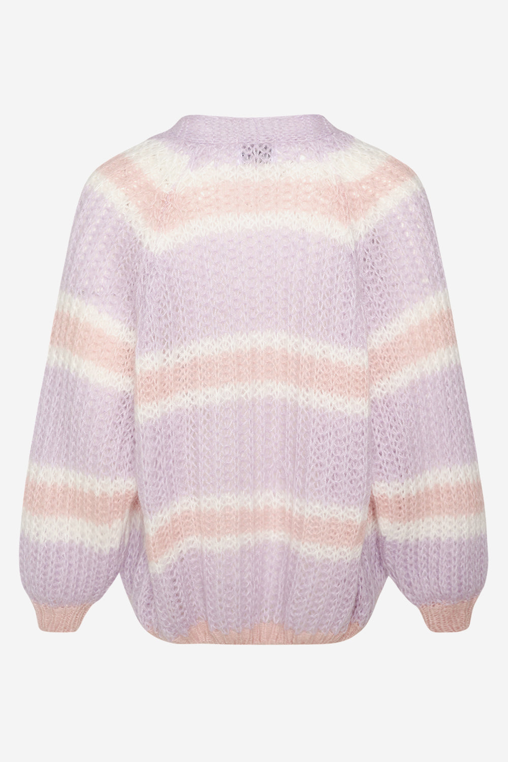 Vera Knit Cardigan Lilac/Rose/White Mix