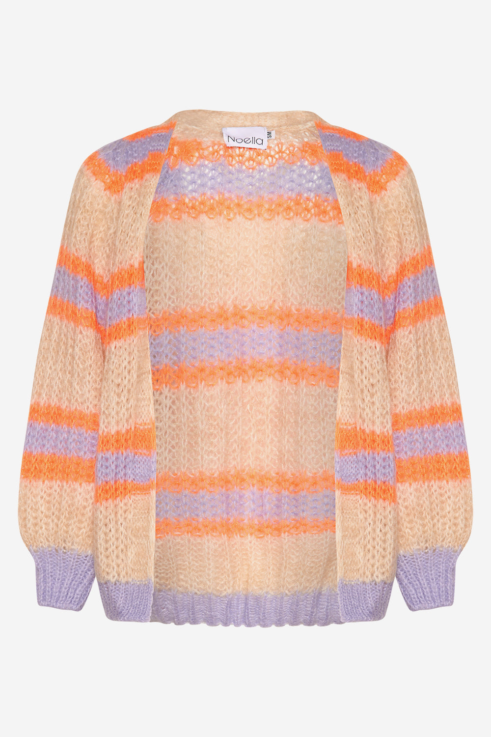 Noellas Vera Knit Cardigan Lilac/orange Mix. Køb Cardigans hos www.noellafashion.dk
