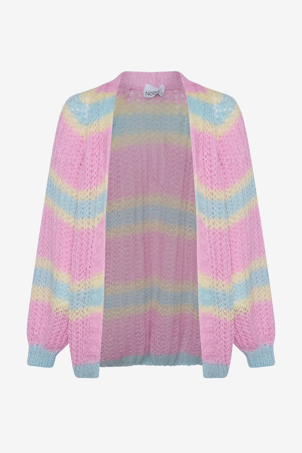 Noellas Vera Knit Cardigan Pink/Light Blue/Yellow pastel. Køb Cardigans hos www.noellafashion.dk