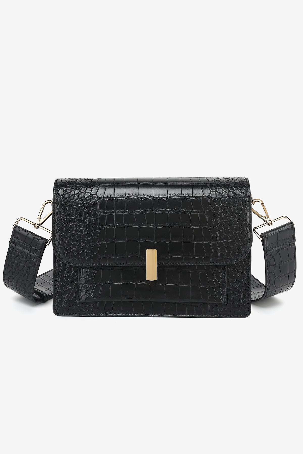 Noellas Gigi Bag Black Croc. Køb Tasker hos www.noellafashion.dk
