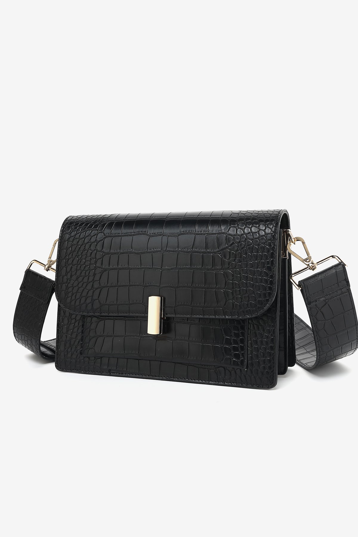 Gigi Bag Black Croc