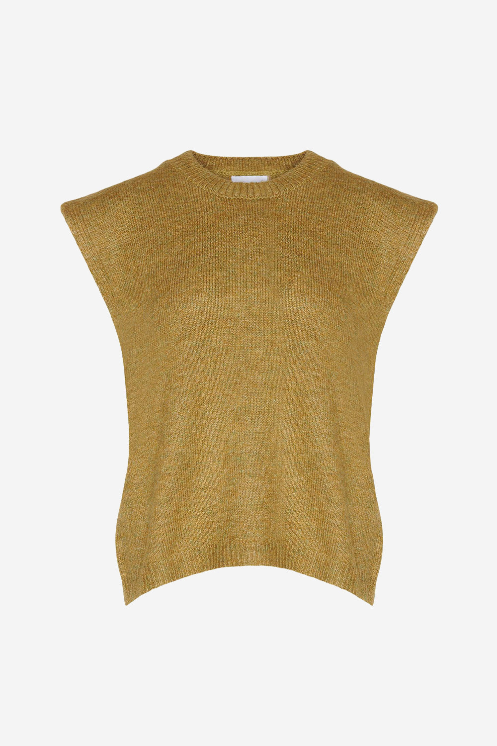 Frenchie Knit Vest Mustard Melange