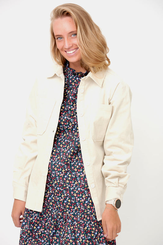 Ancy Shirt Cotton Corduroy Cream