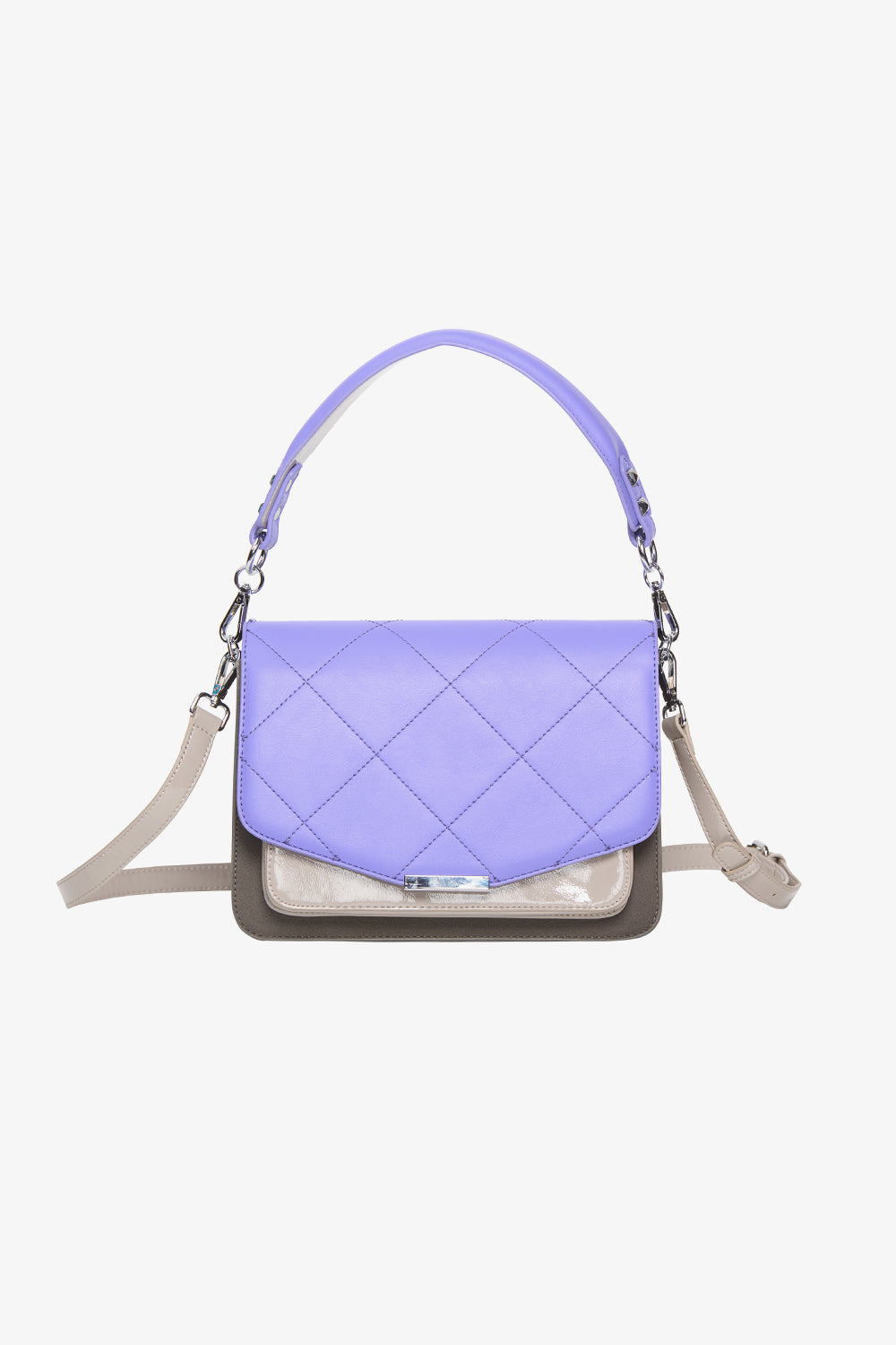 Noellas Blanca Bag Medium Bright Purple/Grey Lak/Grey. Køb Tasker hos www.noellafashion.dk