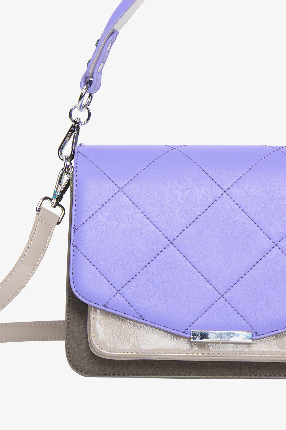 Blanca Bag Medium Bright Purple/Grey Lak/Grey