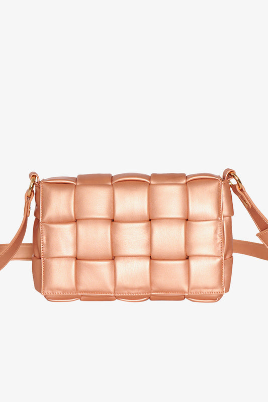 Noellas Brick Bag Rose Metalic. Køb Tasker hos www.noellafashion.dk