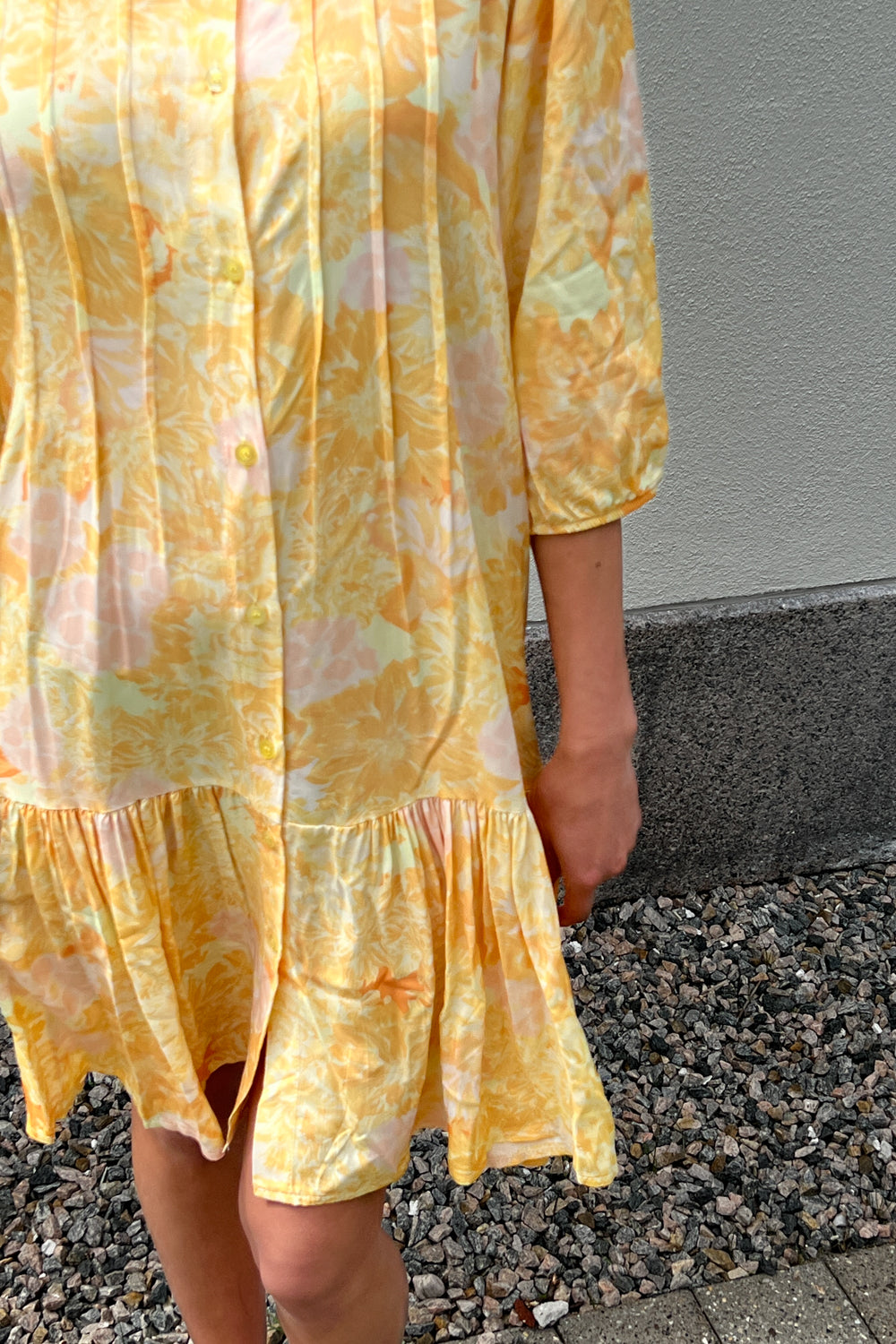 Imogene sh. Dress Rose Yellow Flower