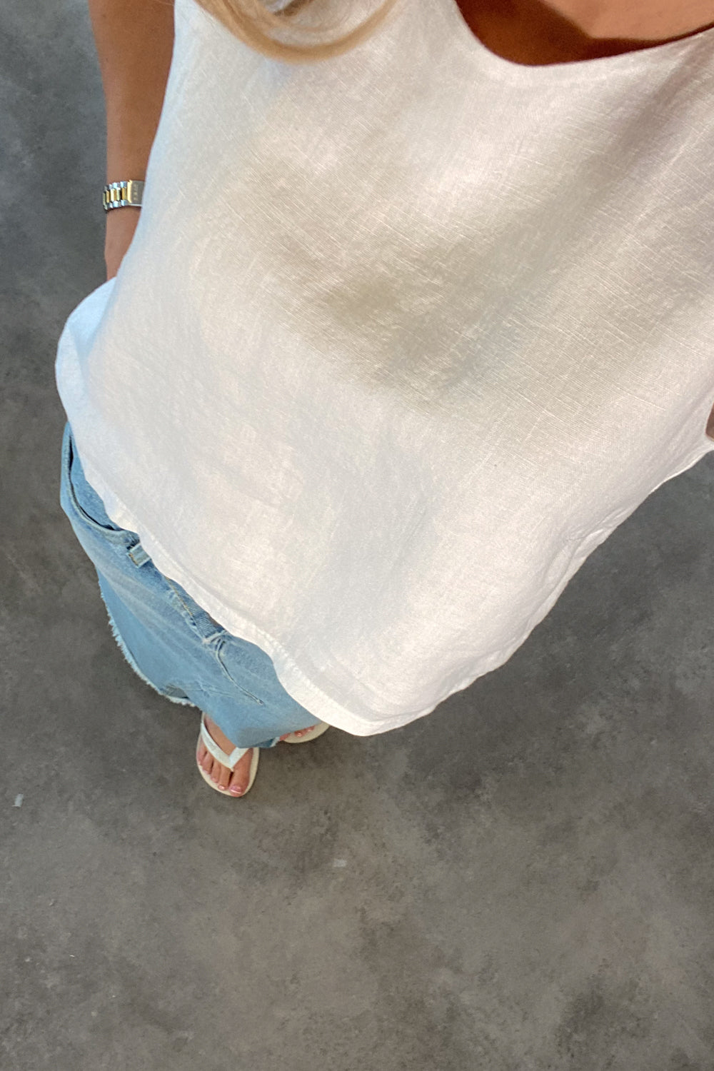 Samira Linen Blouse White