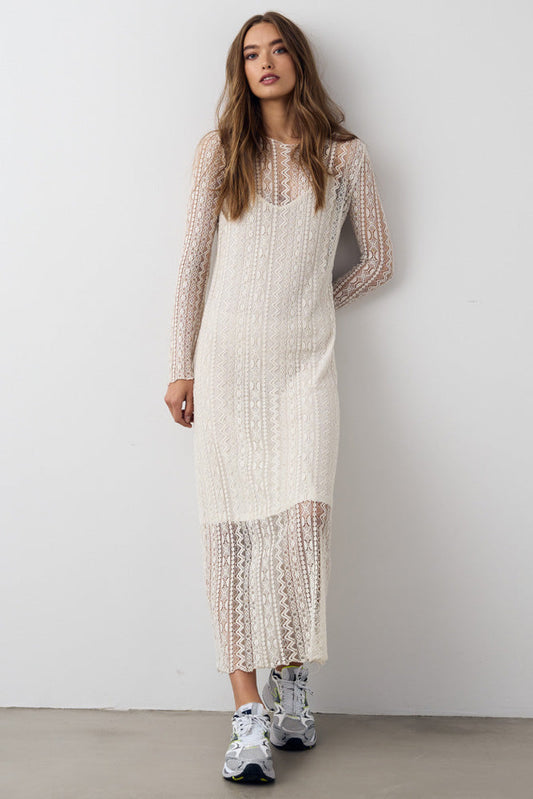 Noellas Kitti Dress Vintage Beige. Køb Kjoler hos www.noellafashion.dk
