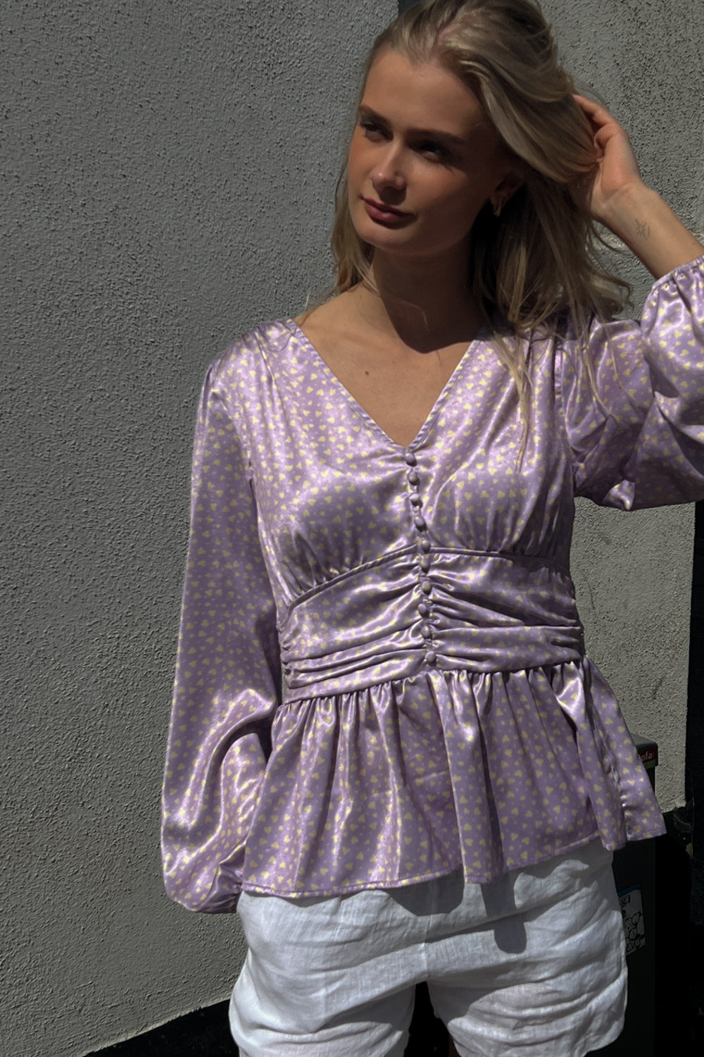 Ryder Patty Blouse Lavender Heart