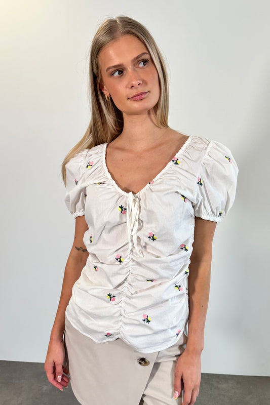 Samantha Blouse White Embroidery