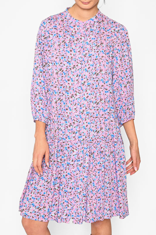 Imogen Dress Pink/Blue Flower