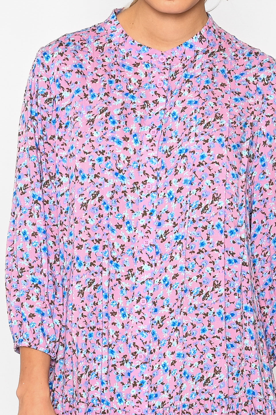 Imogen Dress Pink/Blue Flower