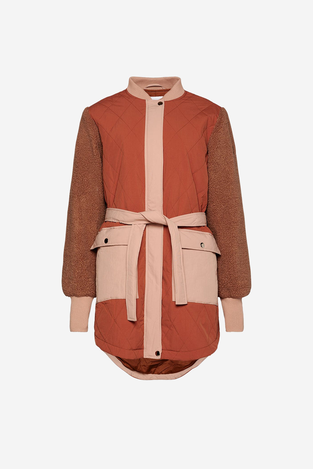 Noellas Esme Pile Jacket Terracotta Mix. Køb Jakker hos www.noellafashion.dk