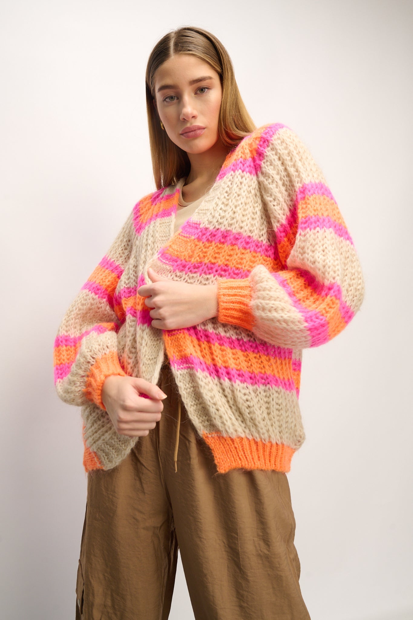 Noellas Vera Knit Cardigan Multi Mix. Køb Cardigans hos www.noellafashion.dk