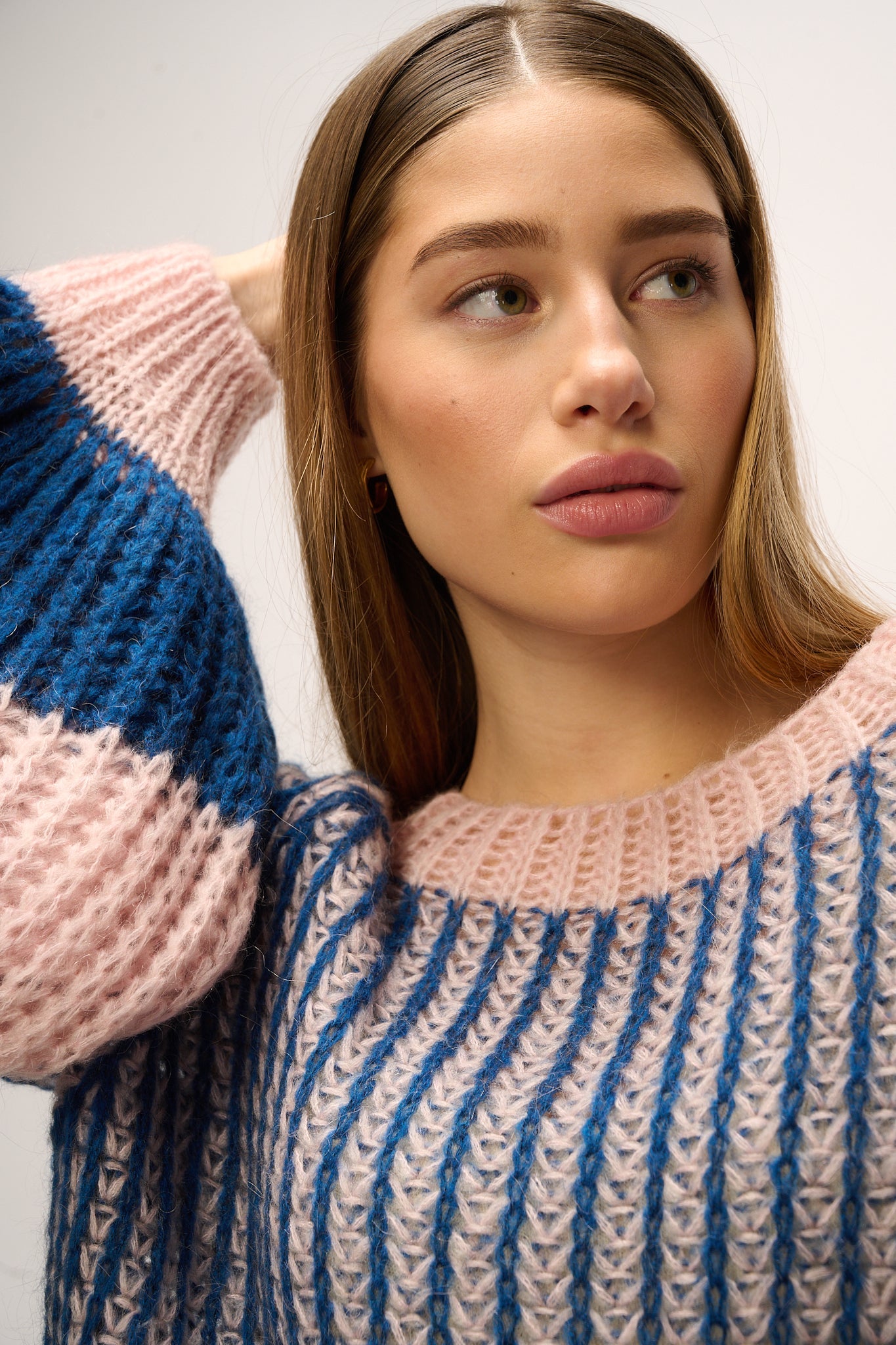 Liana Knit Sweater Rose/Navy