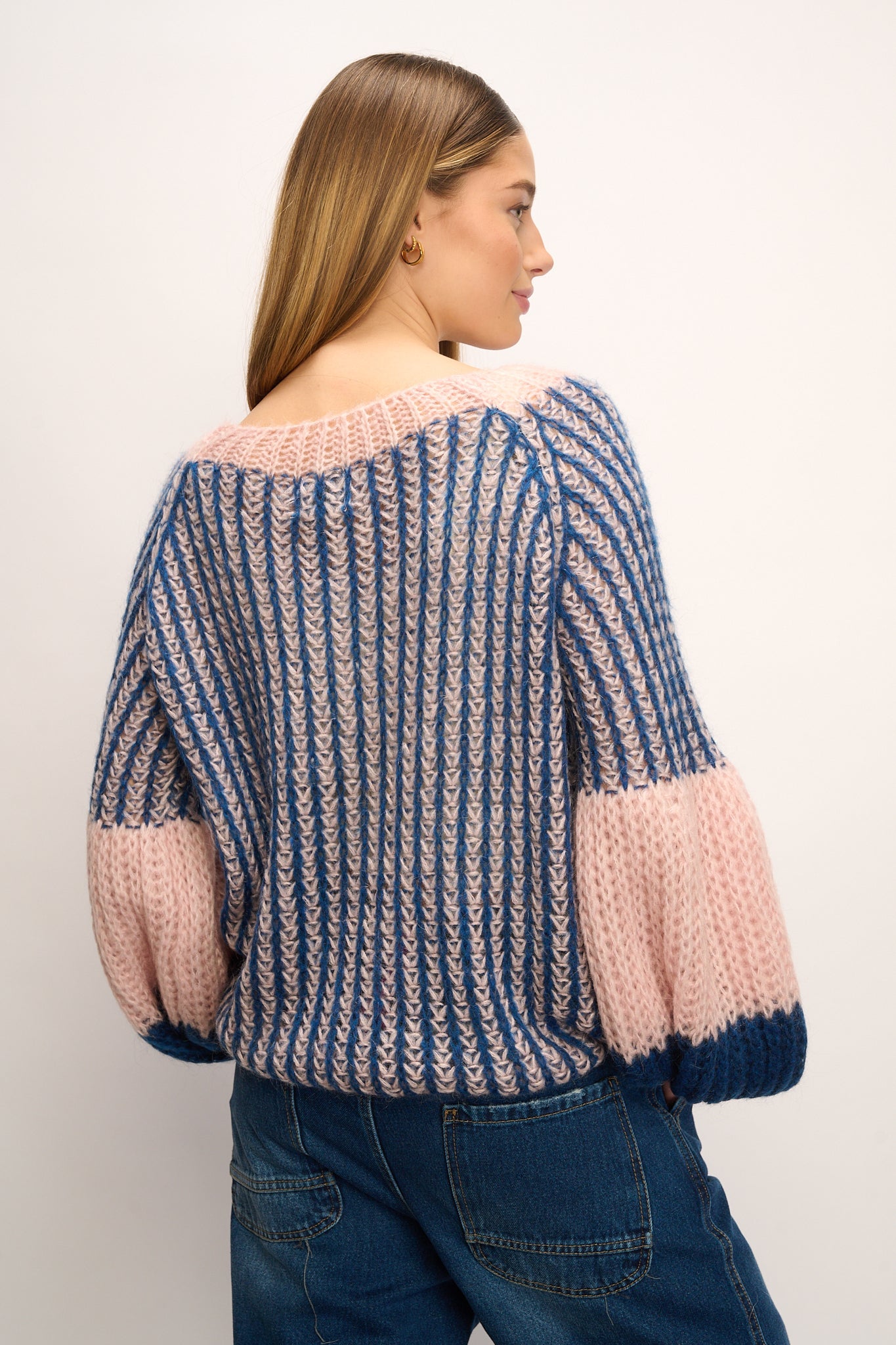 Liana Knit Sweater Rose/Navy