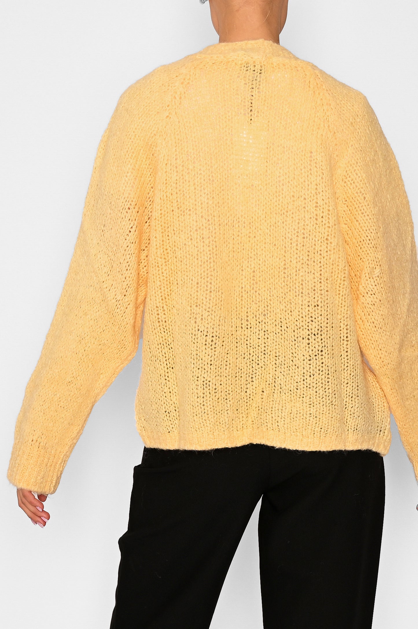 Fora Knit Cardigan Yellow Melange