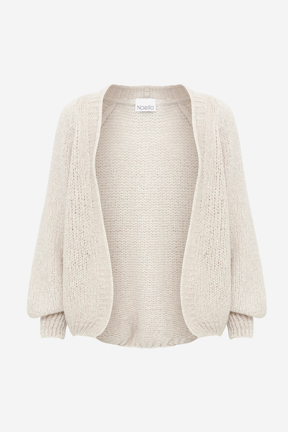 Noellas Fora Knit Cardigan Sand. Køb Cardigans hos www.noellafashion.dk