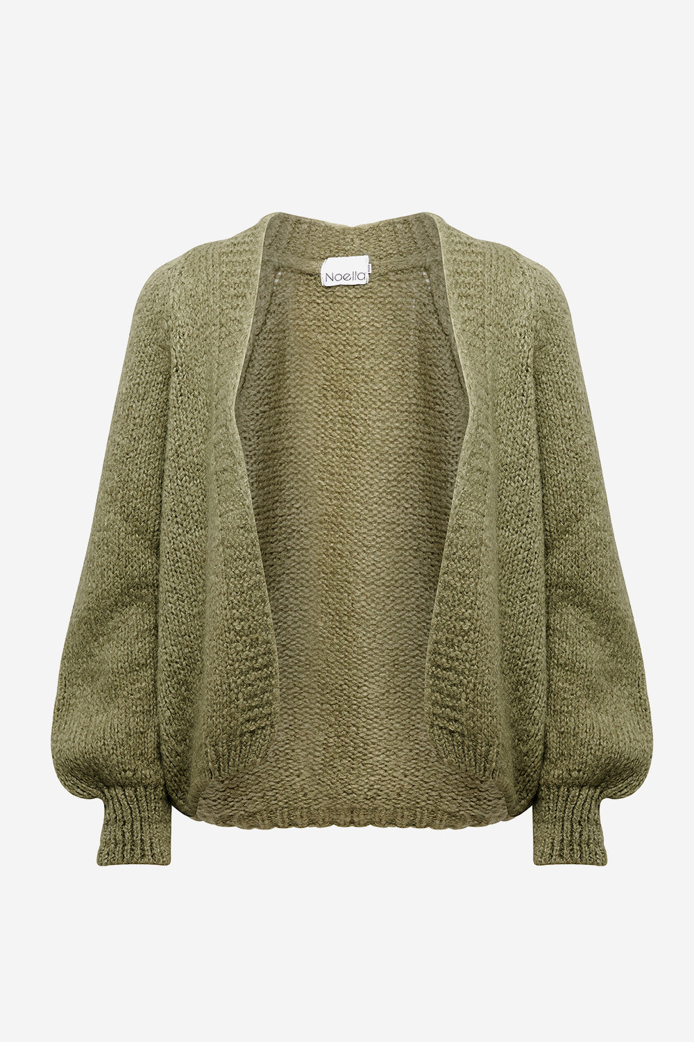 Noellas Fora Knit Cardigan Army. Køb Cardigans hos www.noellafashion.dk