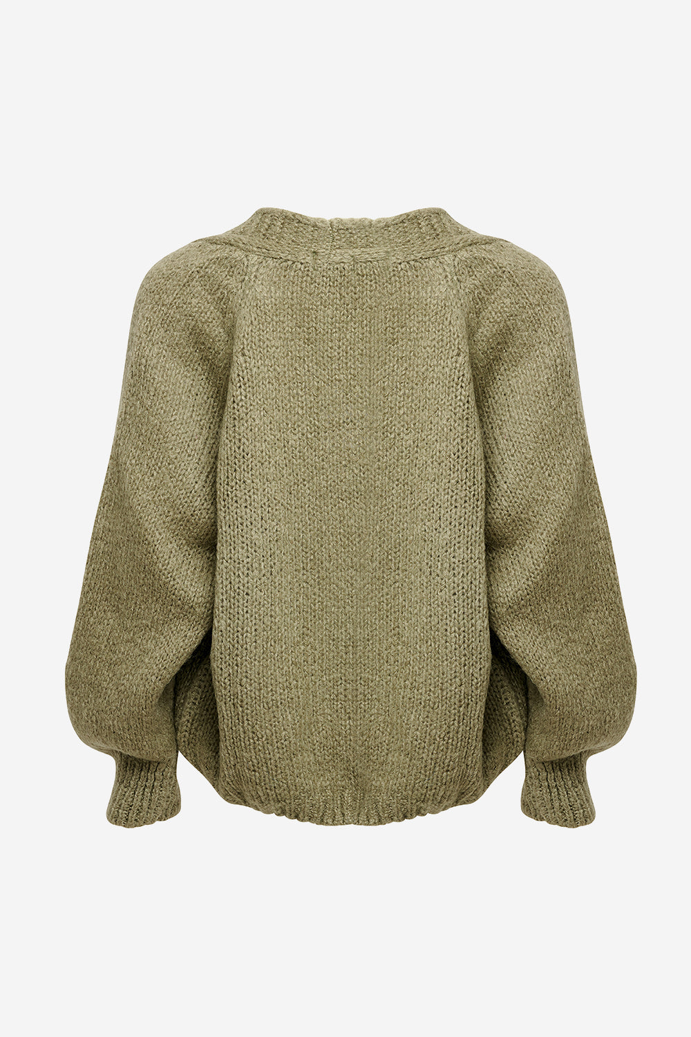 Fora Knit Cardigan Army