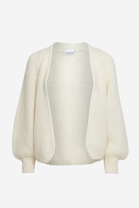 Noellas Fora Knit Cardigan White. Køb Cardigans hos www.noellafashion.dk