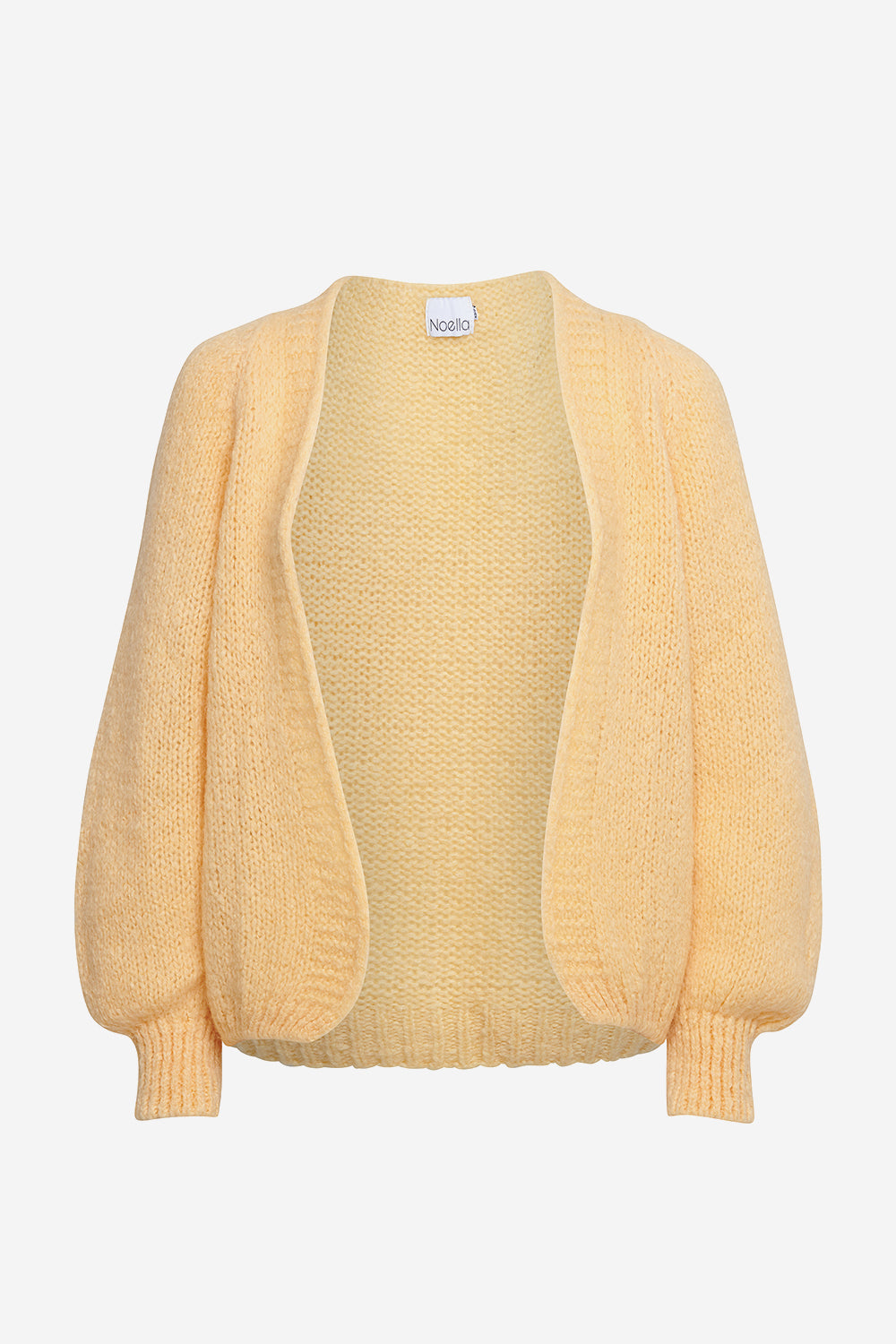 Noellas Fora Knit Cardigan Yellow Melange. Køb Cardigans hos www.noellafashion.dk