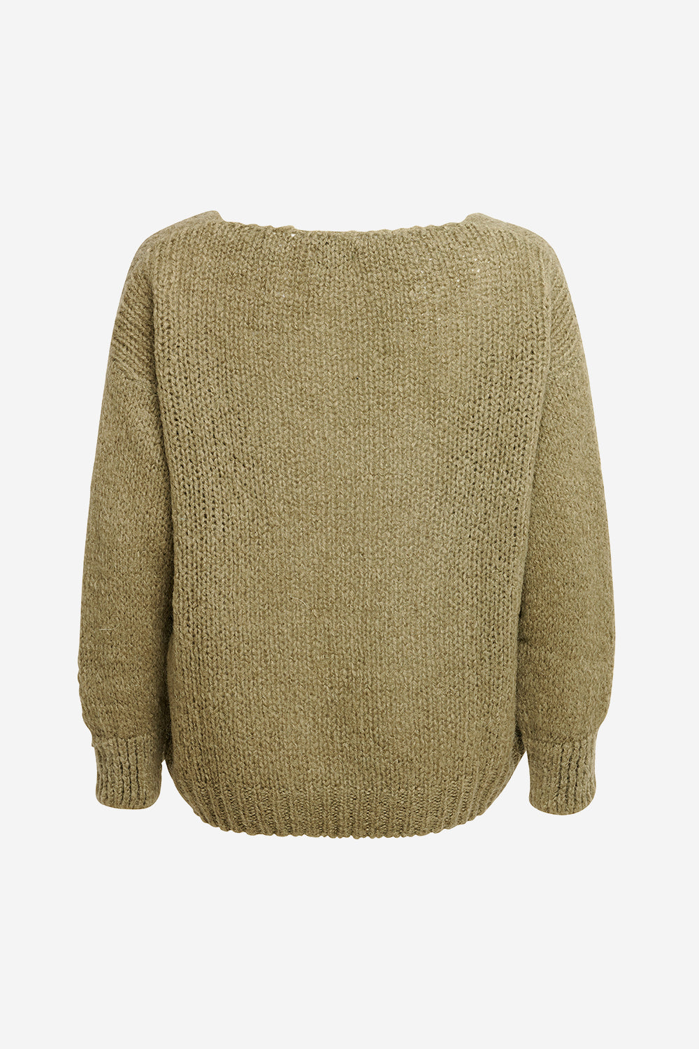 Fora Knit V-neck Sweater Army