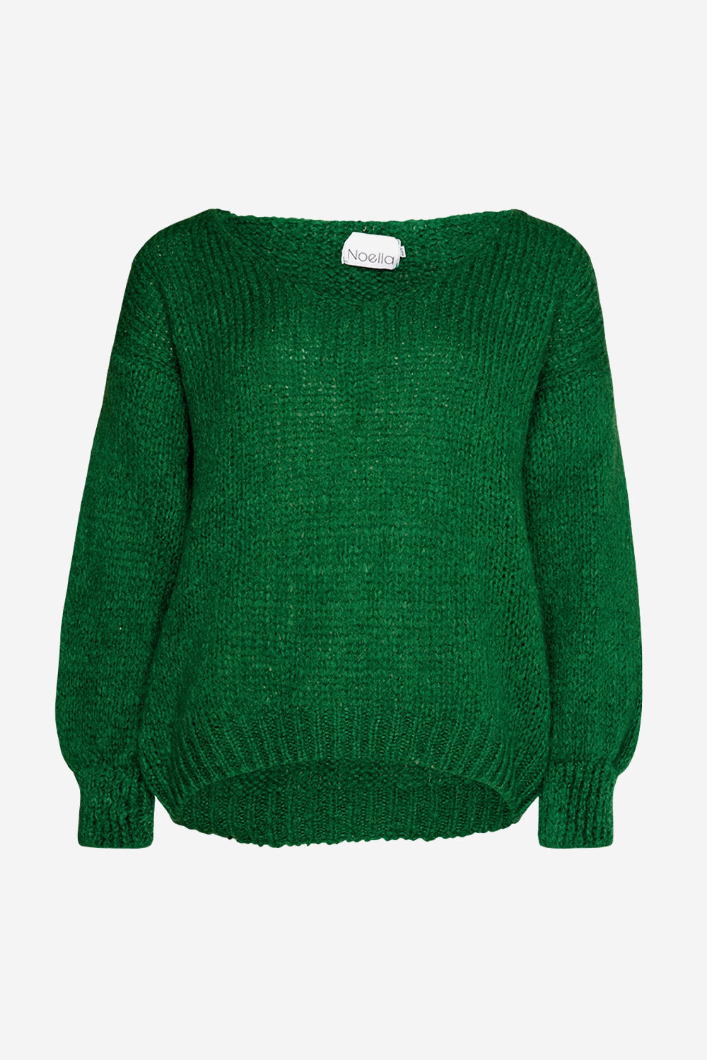 Noellas Fora Knit V-neck Sweater Green. Køb Striktrøjer hos www.noellafashion.dk