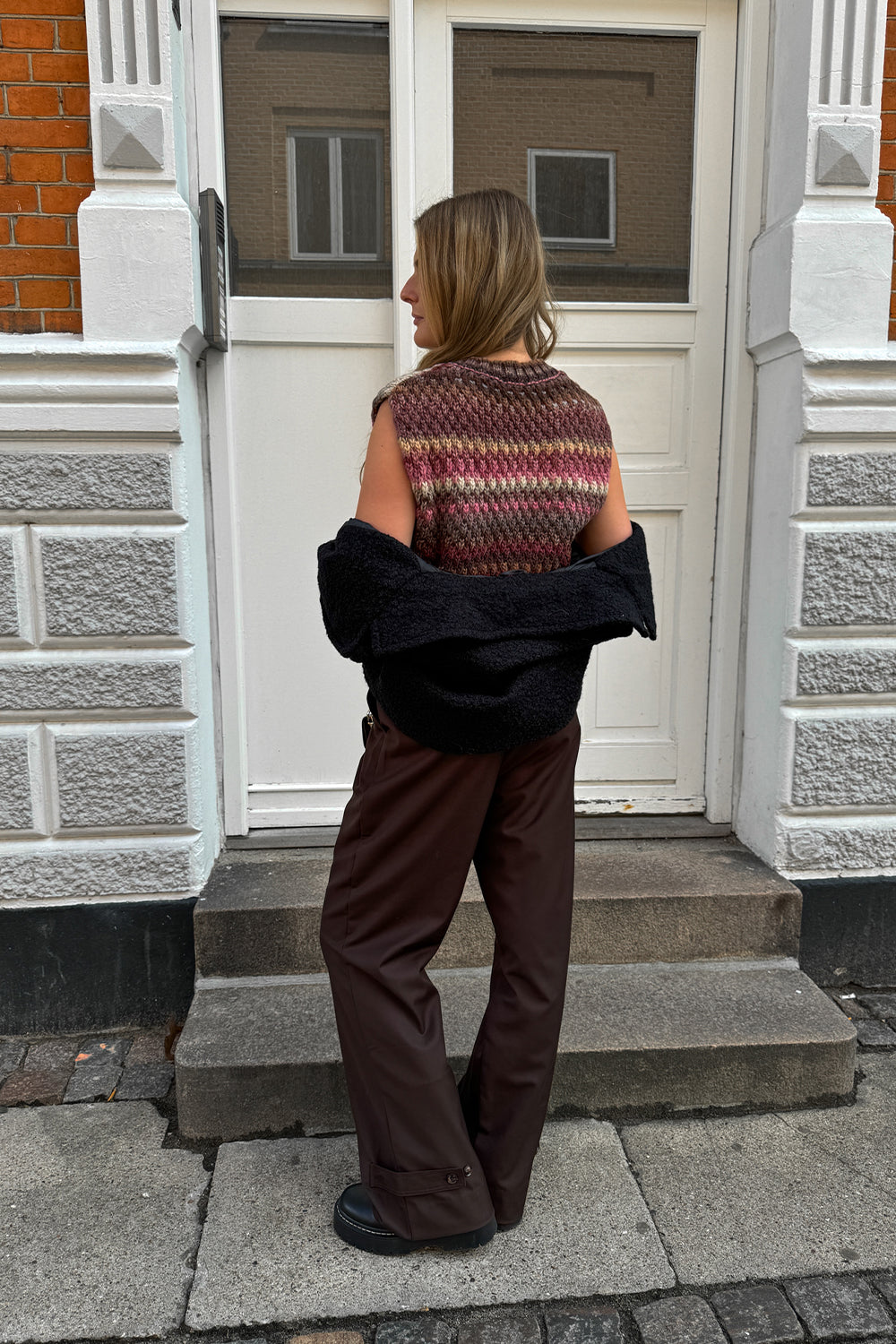 Gio Knit Vest Rust Mix