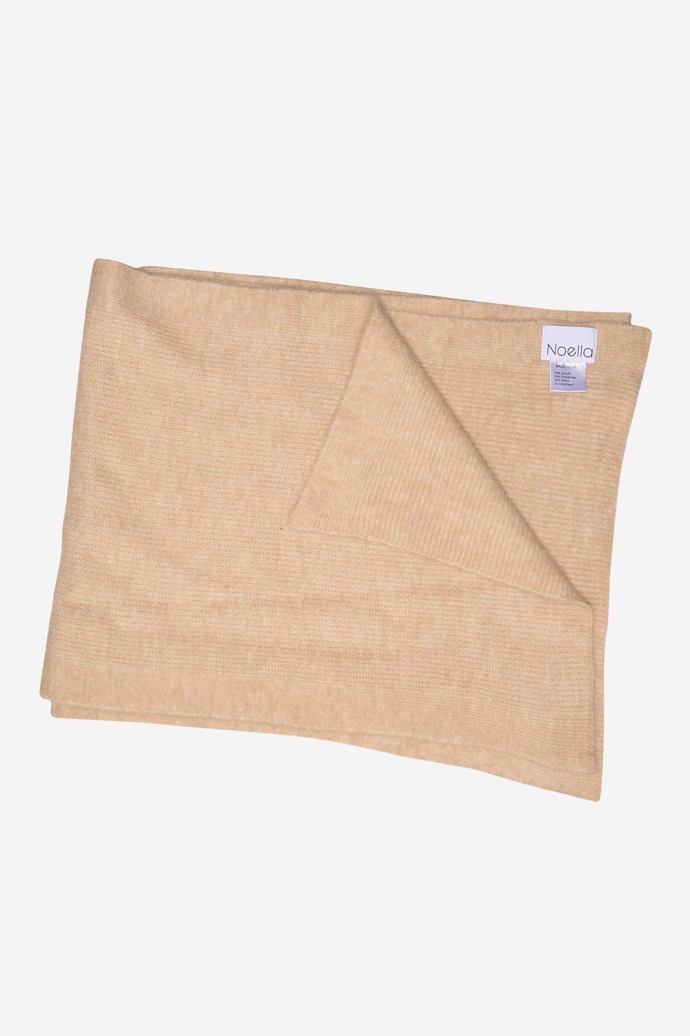 Noellas Pacy Knit Scarf Light Beige. Køb Halstørklæde hos www.noellafashion.dk