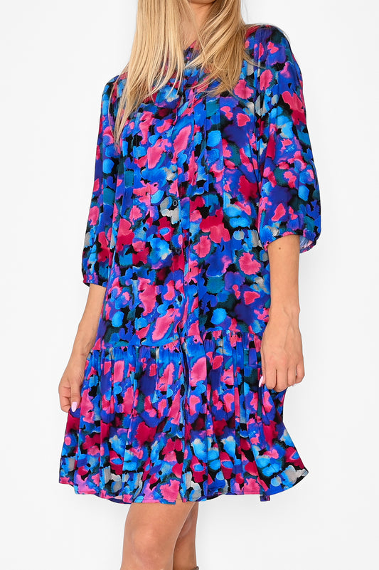 Imogene sh. Dress Blue/pink Mix