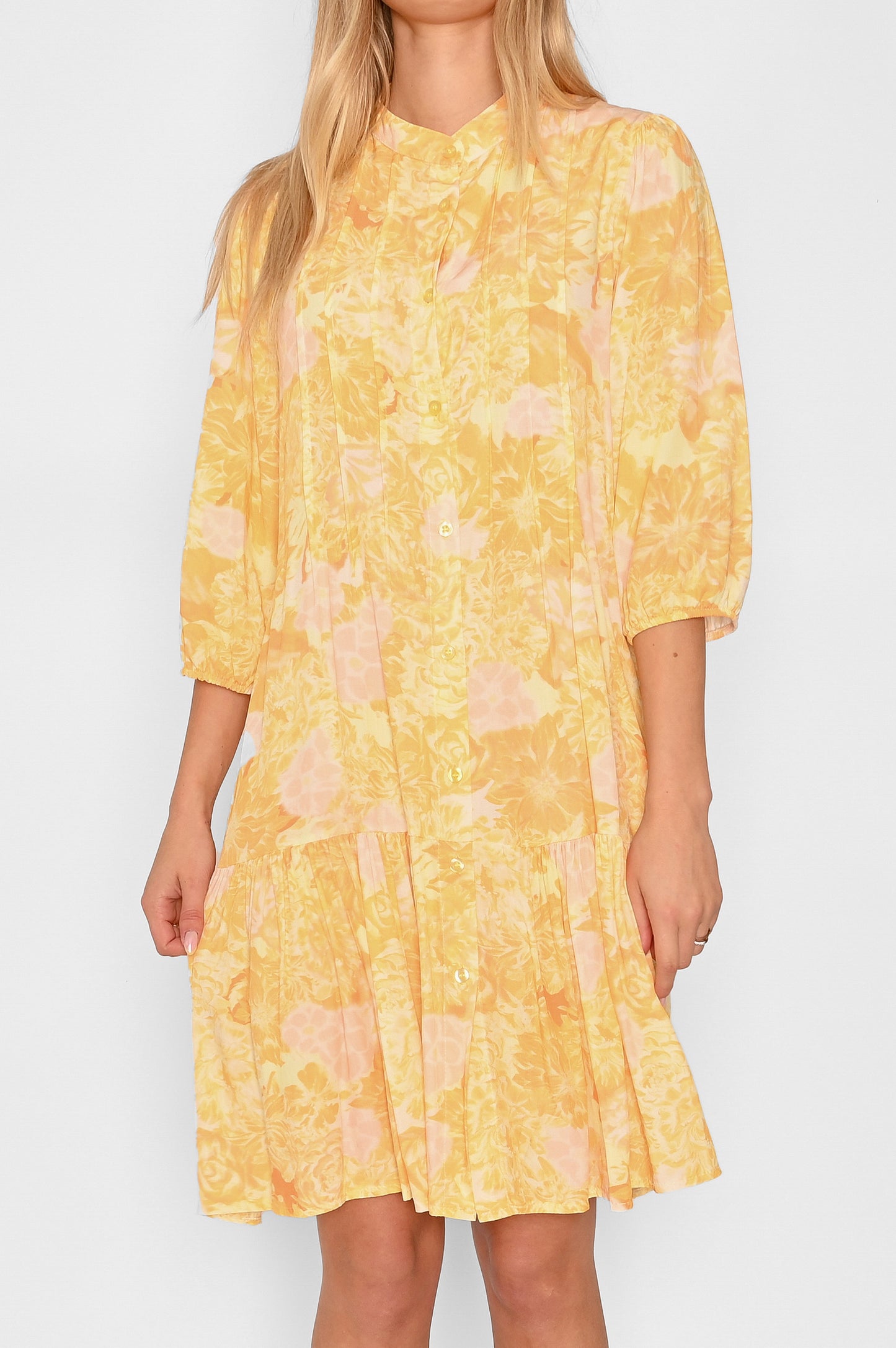 Imogene sh. Dress Rose Yellow Flower