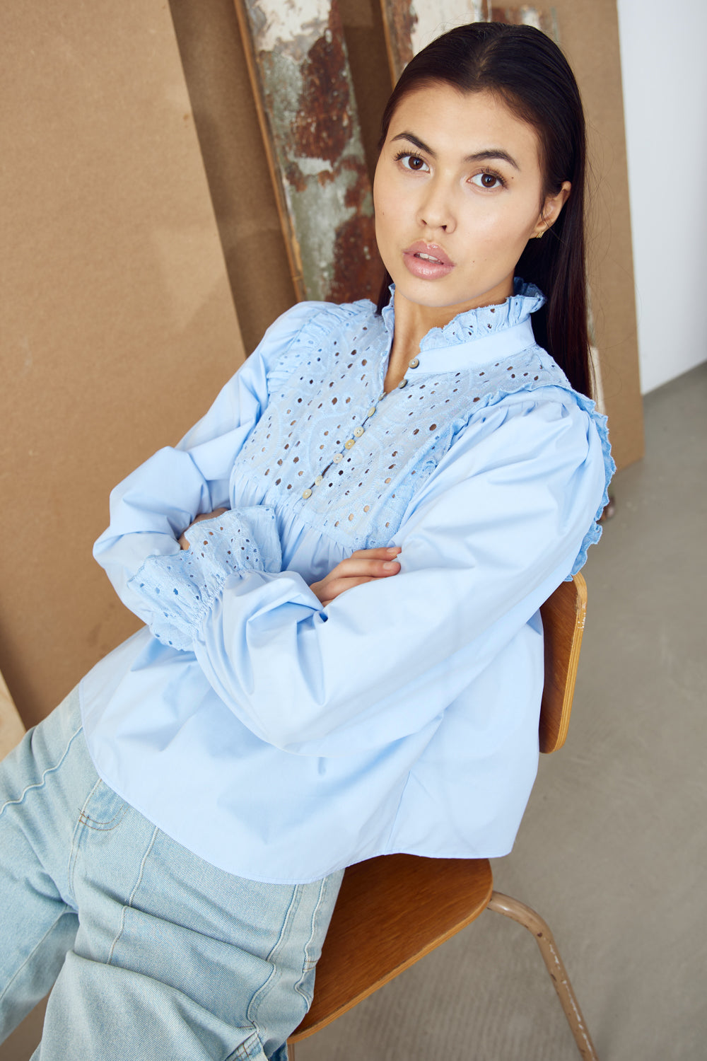 Jaelynn Blouse Light Blue