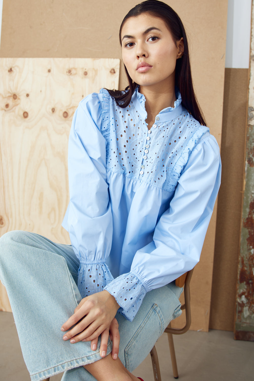 Jaelynn Blouse Light Blue