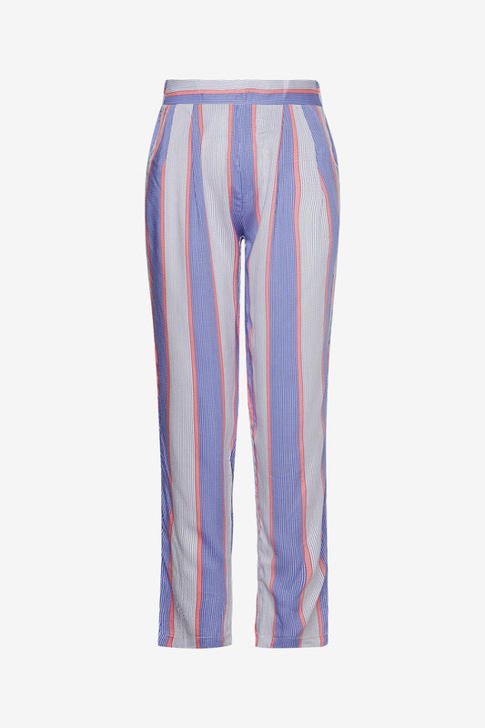 Jean Pants Viscose Blue/blush Stripe