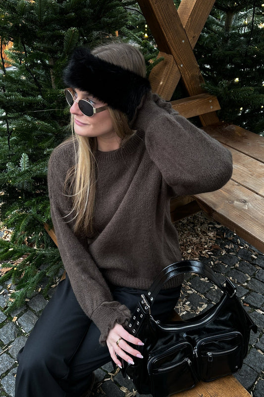 Noellas Kassidi Knit Mud. Køb Striktrøjer hos www.noellafashion.dk