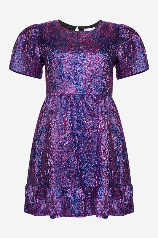 Noellas Maine Taylor Dress Lilac /blue Mix. Køb Kjoler hos www.noellafashion.dk