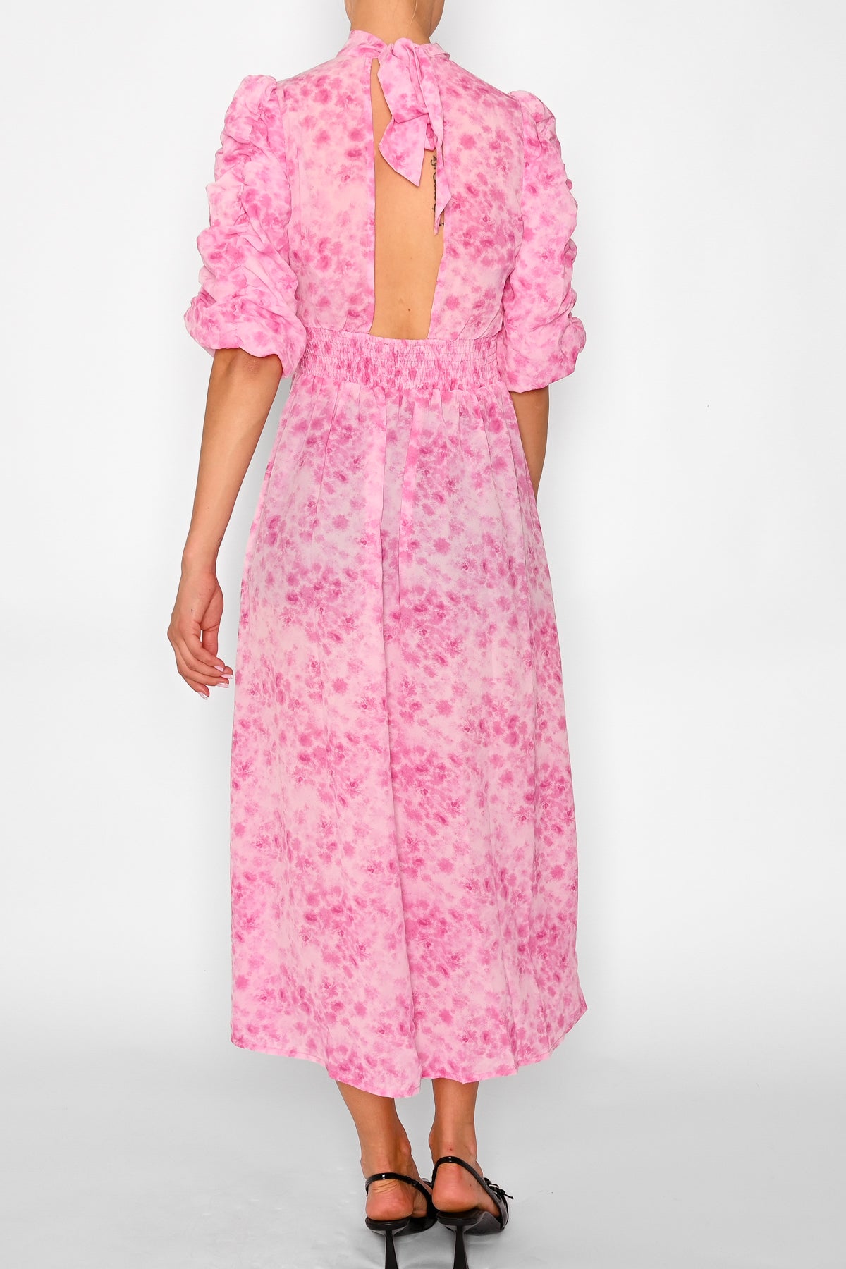 Leo long Dress Trudy Pink Print